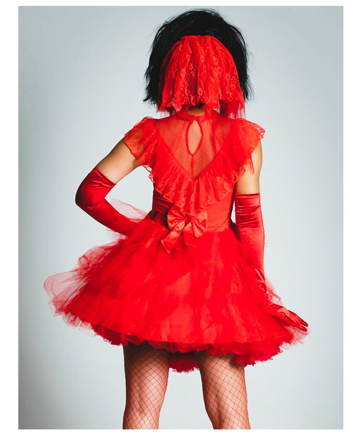 Scarlet beetle bride Gothic Costume Set.