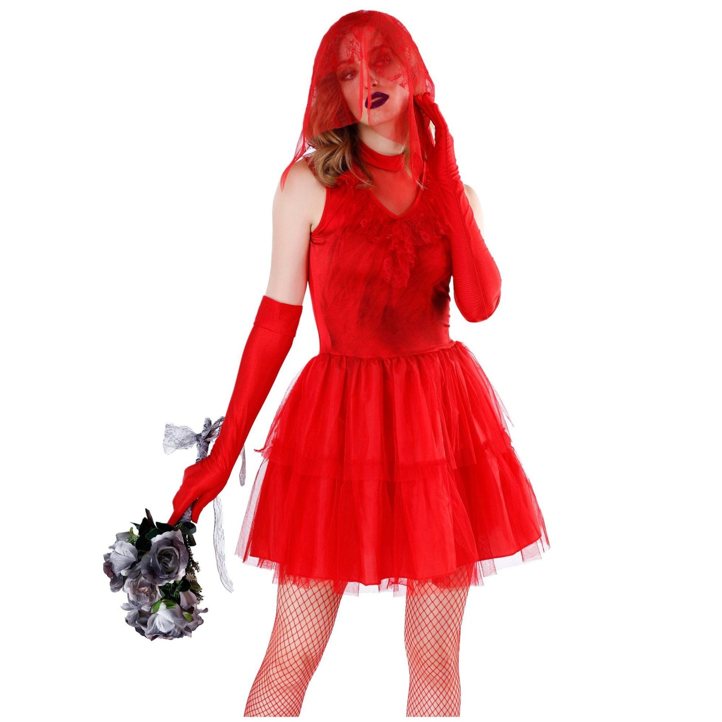 Scarlet beetle bride Gothic Costume Set.